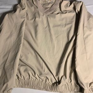 Greg Norman Collection Beige Pullover Windbreaker